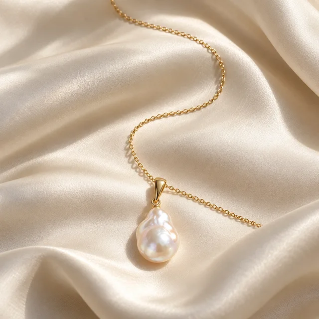 Tide — Freshwater pearl and gold vermeil