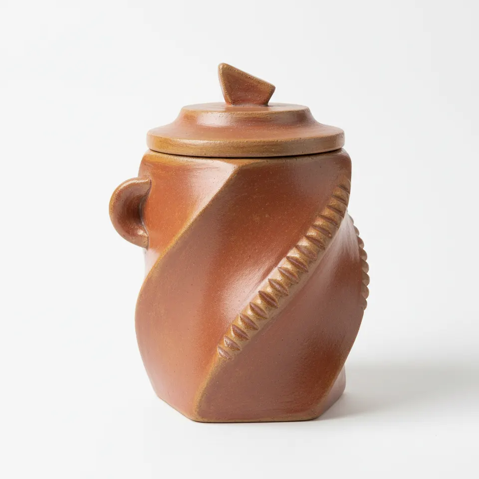 Siklab storage jar in a softly lit product photograph