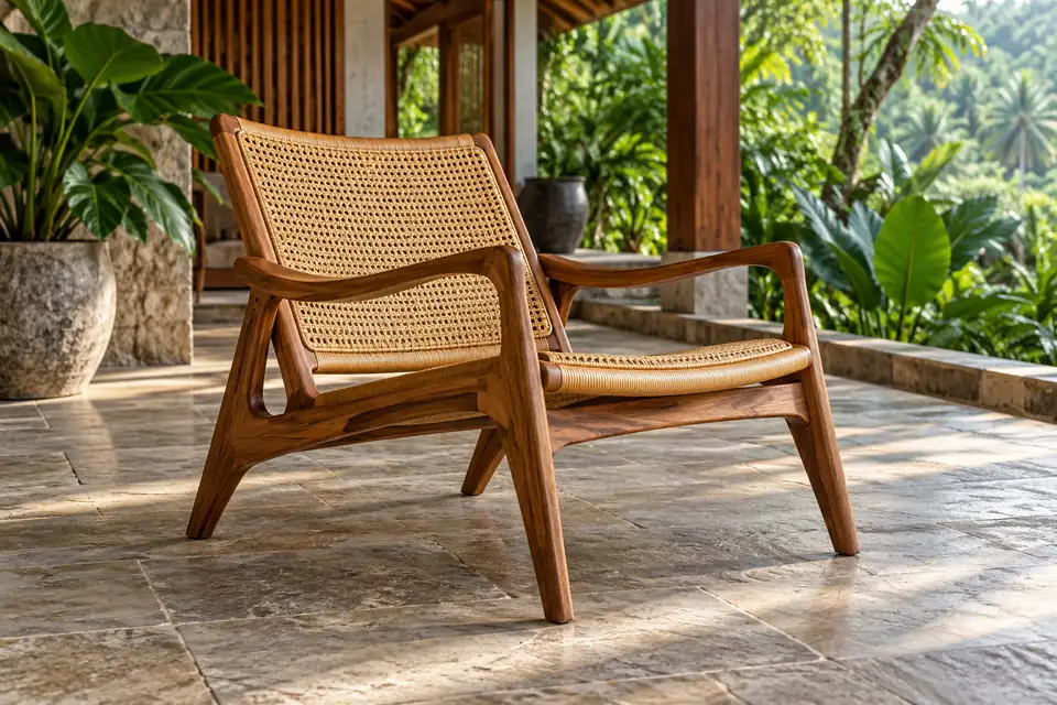 The Sunday chair in a modern tropical interior